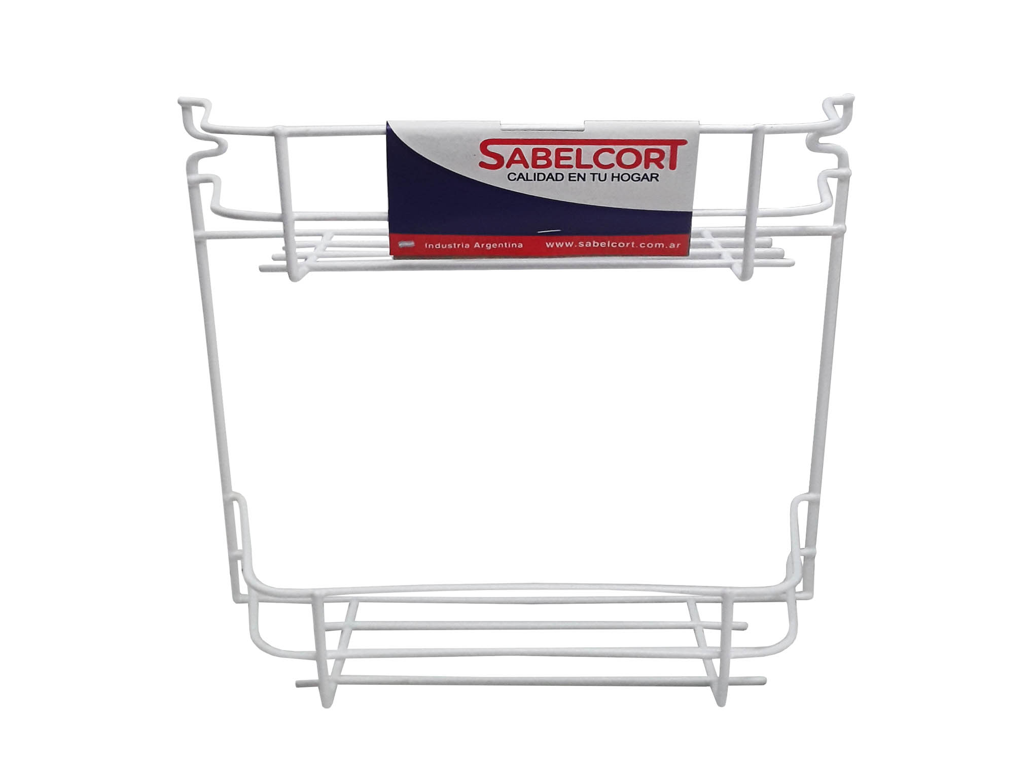 69785.jpg REPISA ALAMBRE BLANCA DOBLE (10,5 X 29 X 29) - Image 1