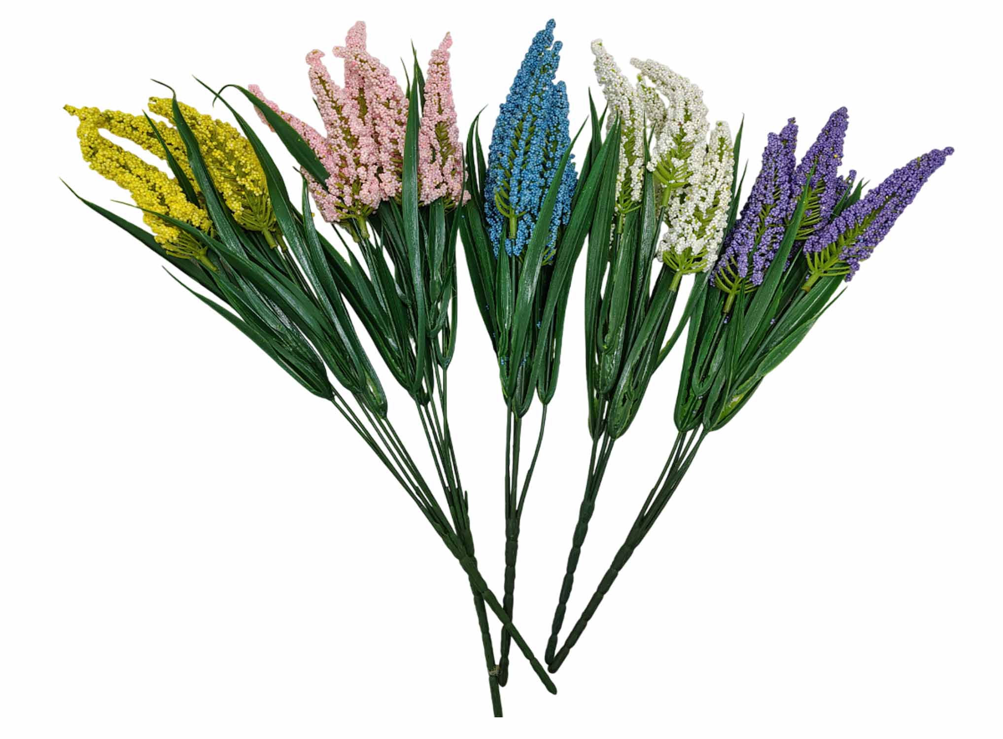 70684.jpg FLOR EN RAMO 36CM X 5 VARAS LAVANDA COLORES SURT. - Image 1