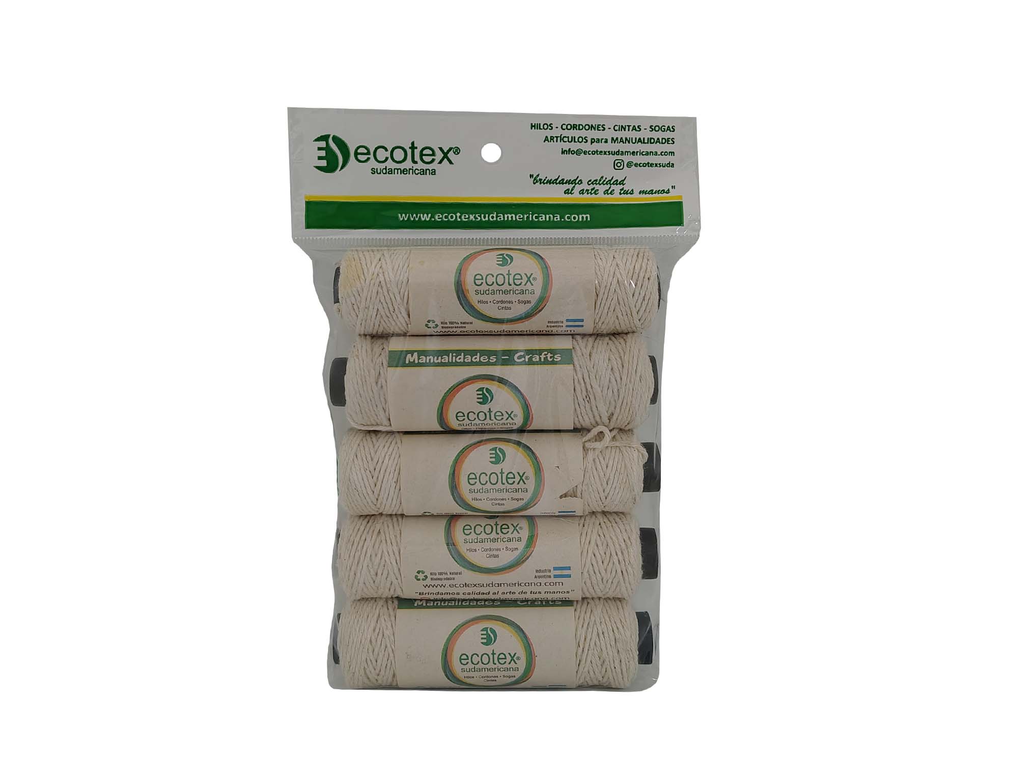 70741.jpg HILO ALGODON CRUDO 35MTS X5 UNIDADES - Image 1