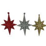 COLGANTE ESTRELLAS 7 PUNTAS 12CM X3 (COL. SURTIDOS)