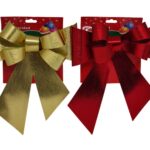 MOÑO P/PUERTA 22X26.5CM DORADO/ROJO