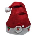 GORRA NAVIDEÑA C/APLIQUES 40X30CM