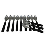 CUCHARITA M/PLAST. NEGRO CAROL PACK X12