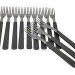 TENEDOR M/PLAST. GRIS MEDIO CAROL PACK X12